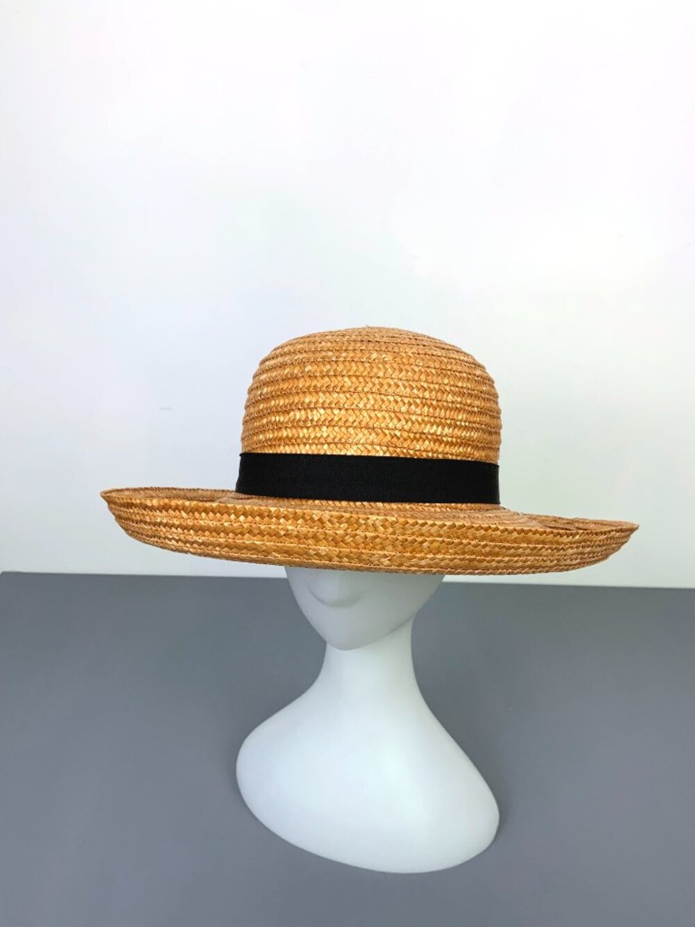 Natural Straw Sun Summer Hat by Filippo Catarzi Florence Italy Sz M - Picture 4 of 16